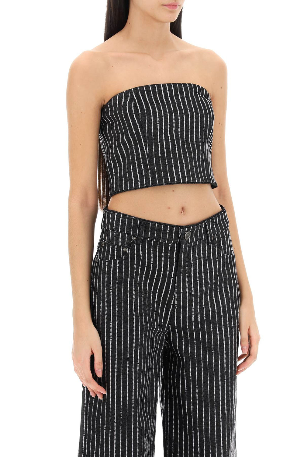 cropped top with sequined stripes-1