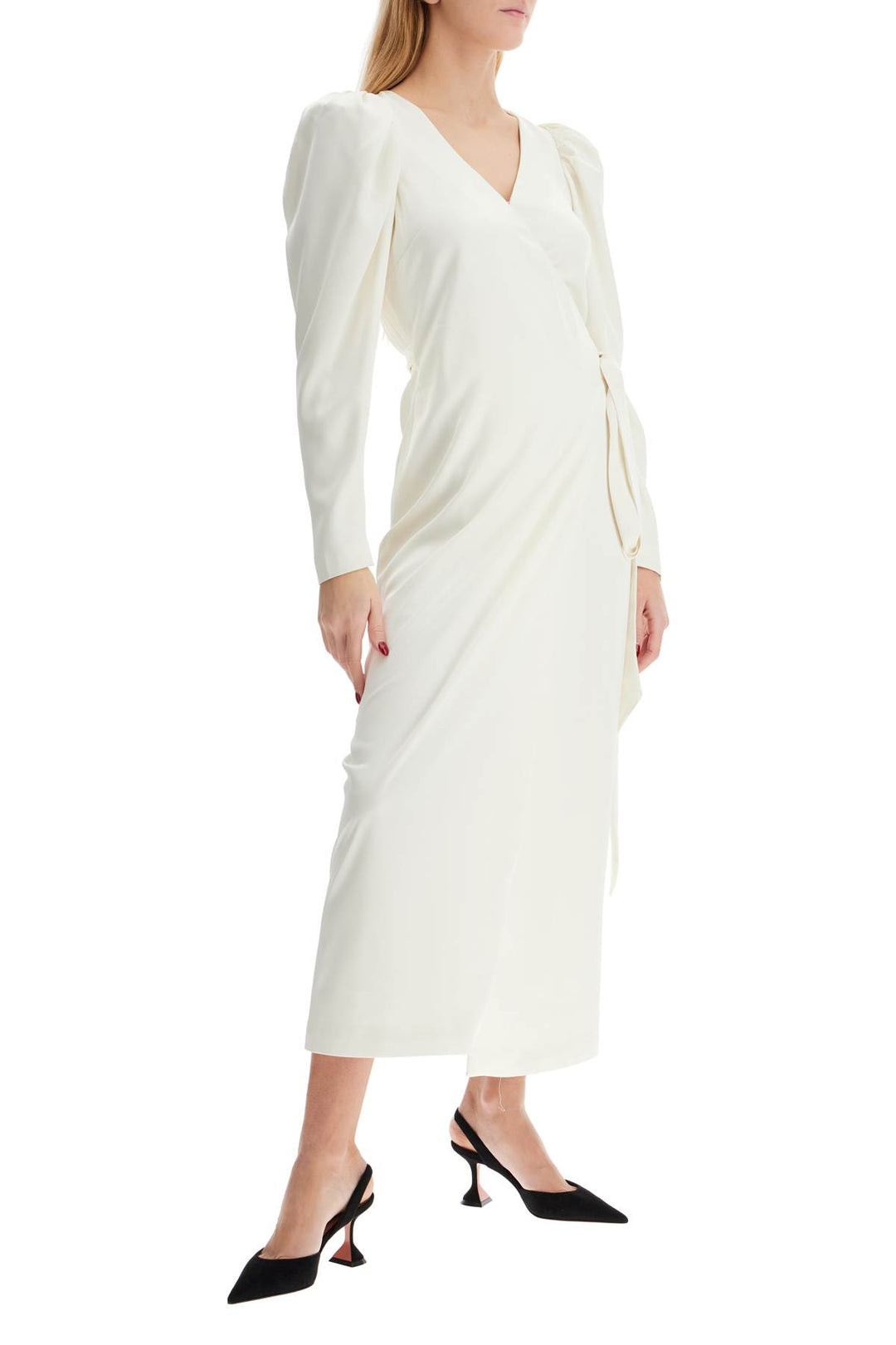 wrap midi dress with a wrap-3