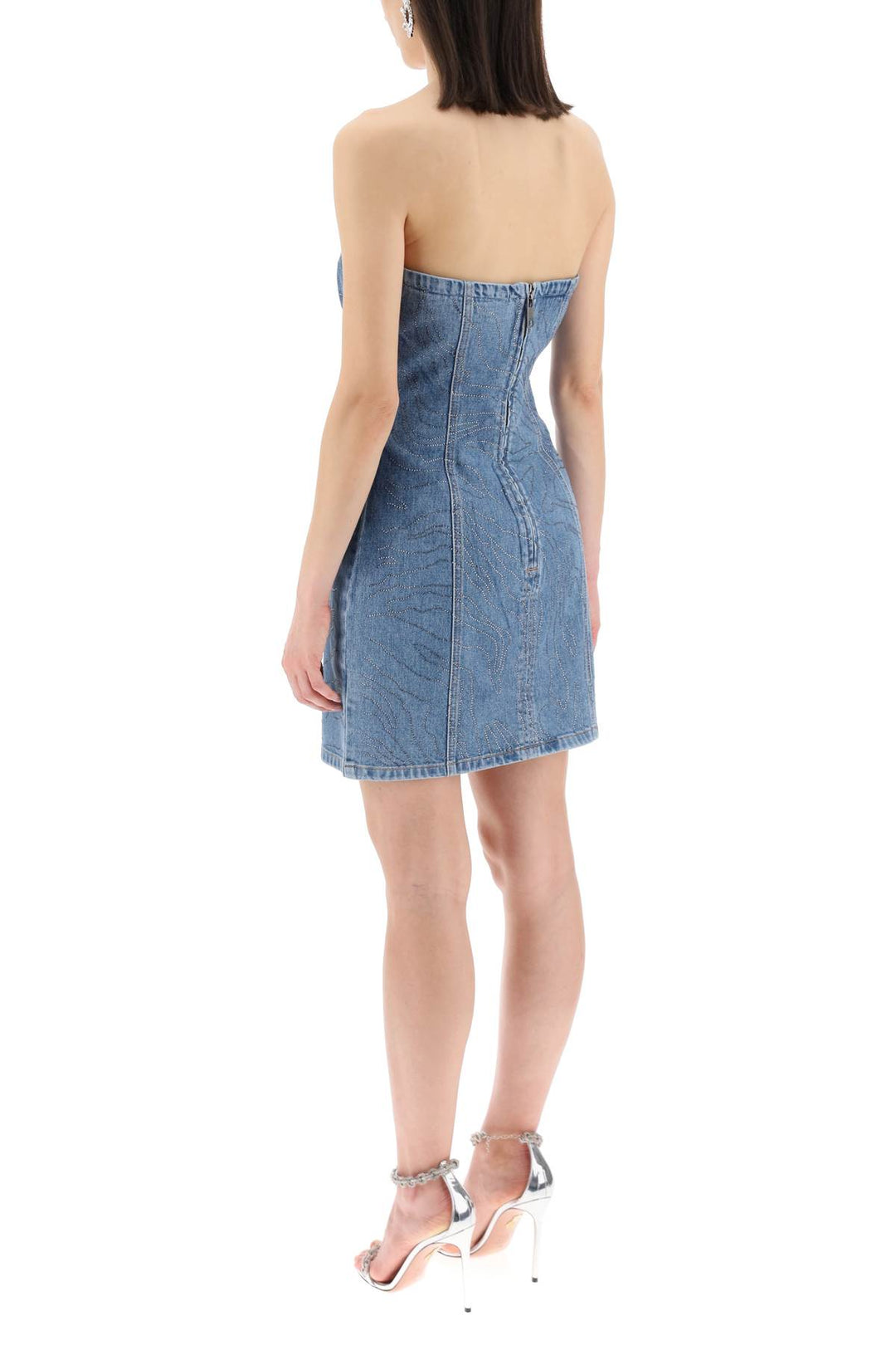 denim mini dress with rhin-2