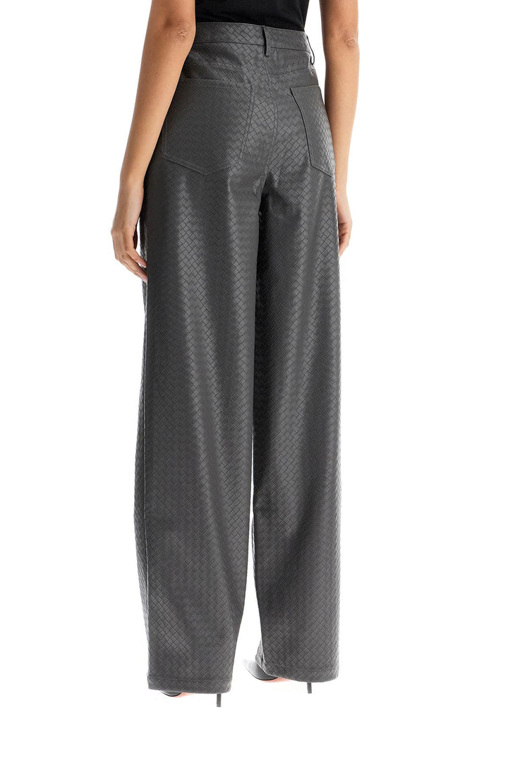 wide woven patterned trousers with a-2