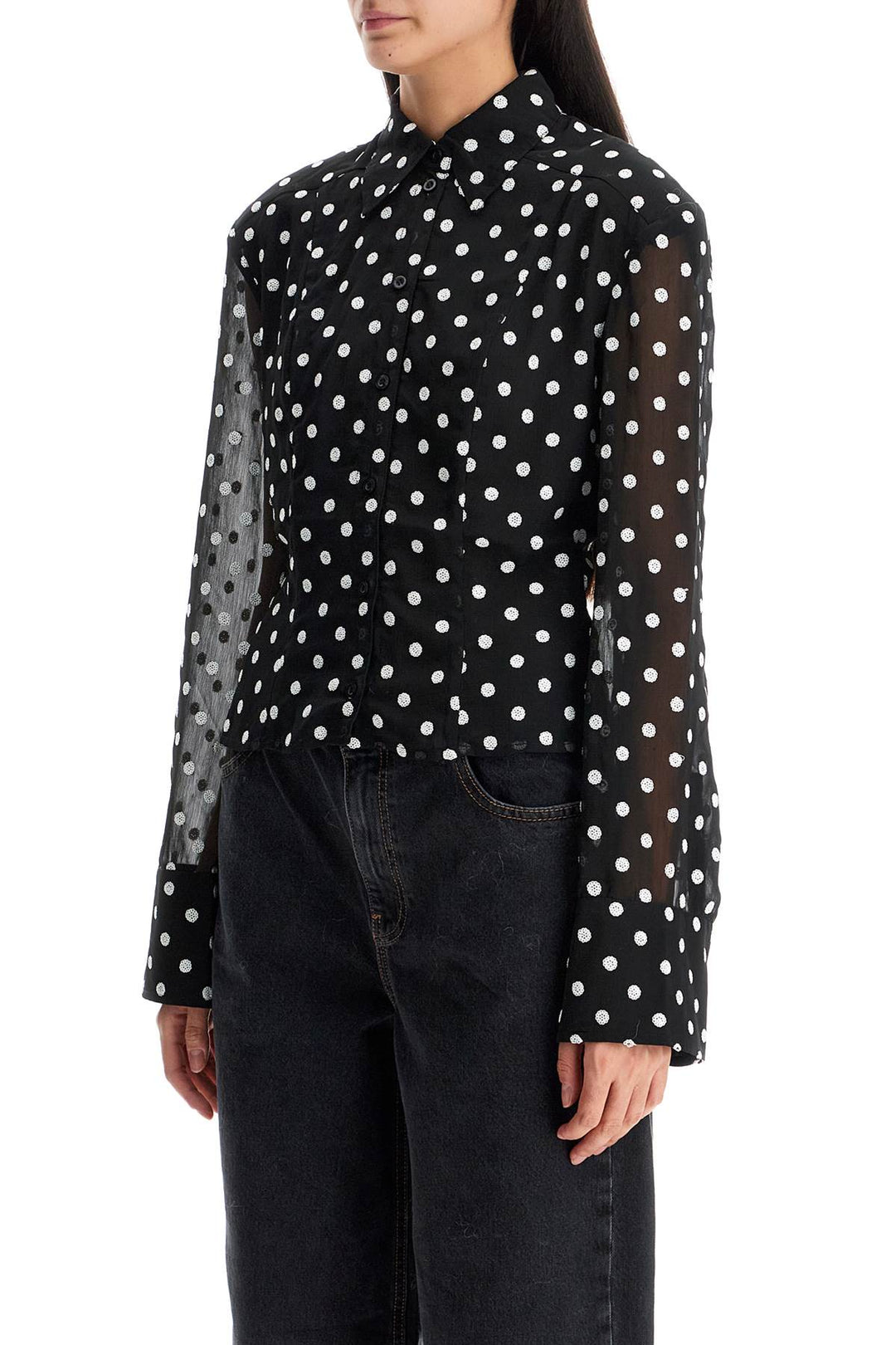 chiffon blouse with sequins-3