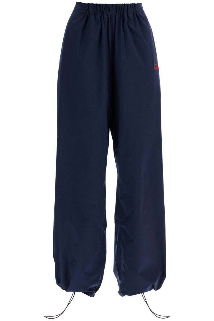 sporty pants with embroidered logo design-0