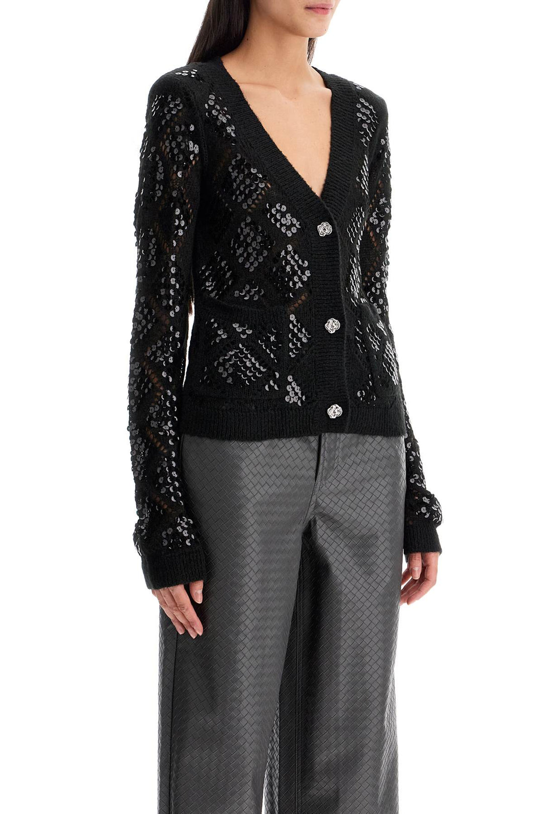 perforated cardigan with-1