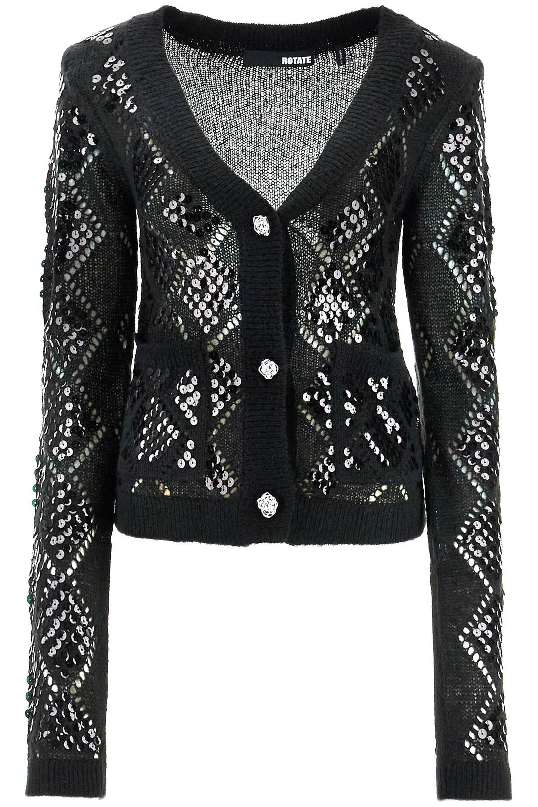 perforated cardigan with-0