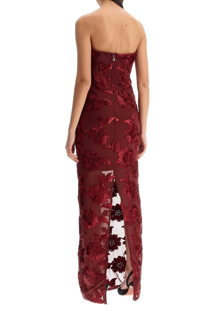 long mesh dress with embroidered flowers.-2