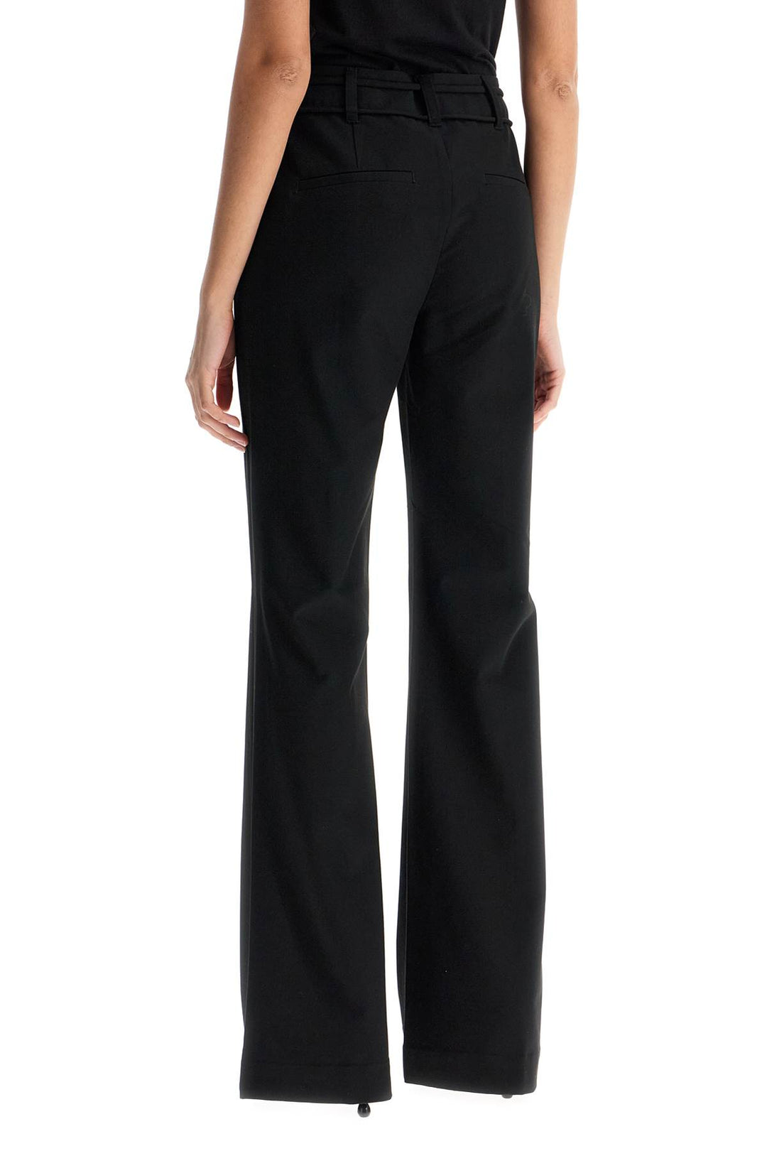 elegant pink recycled polyester women's trousers-2