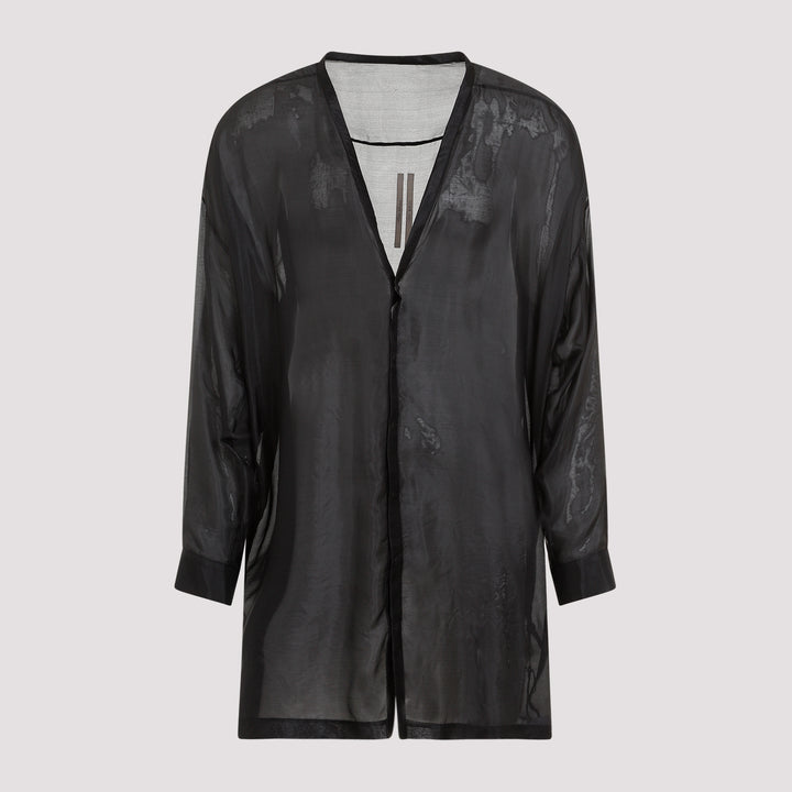 Black Lido Larry Silk Shirt-0