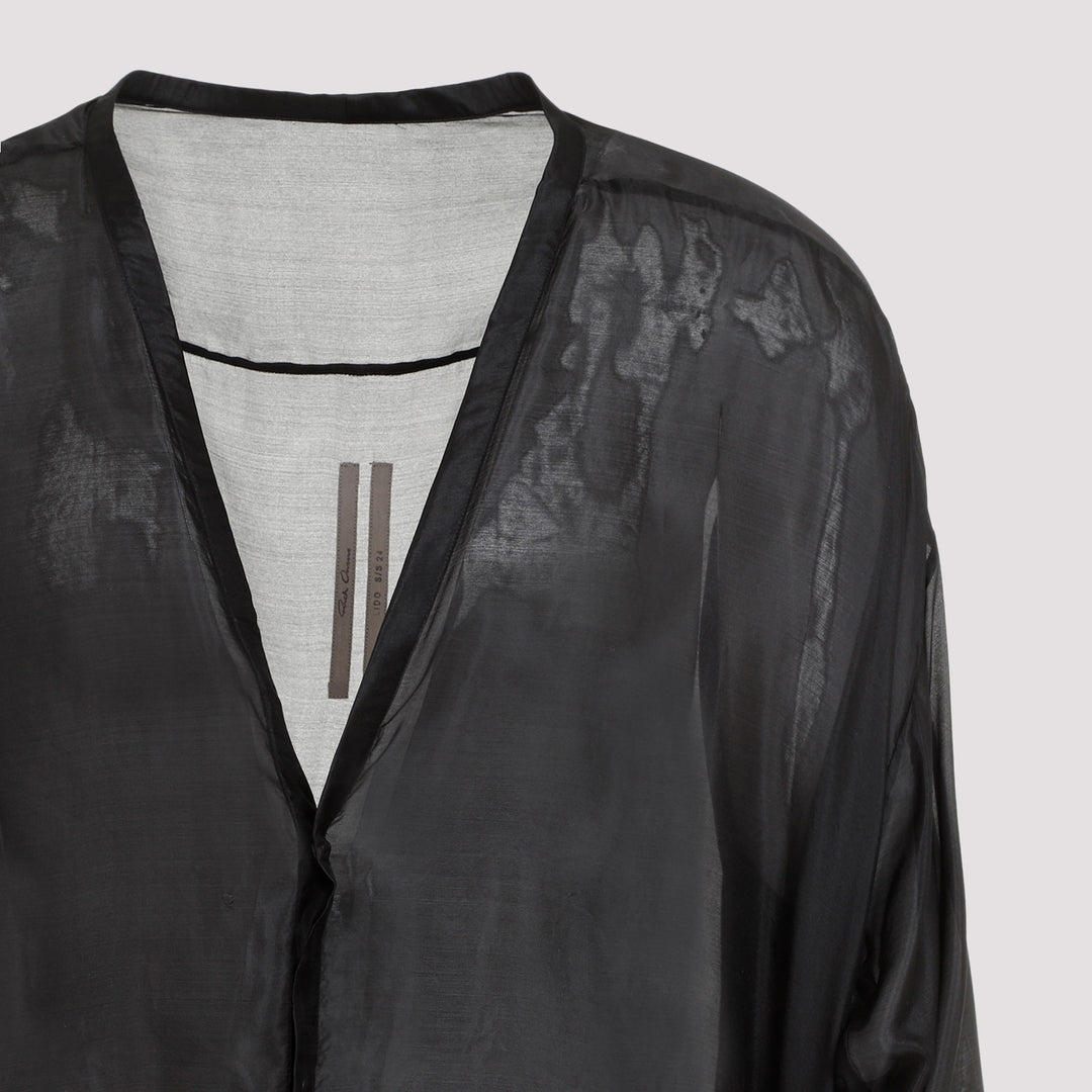 Black Lido Larry Silk Shirt-4