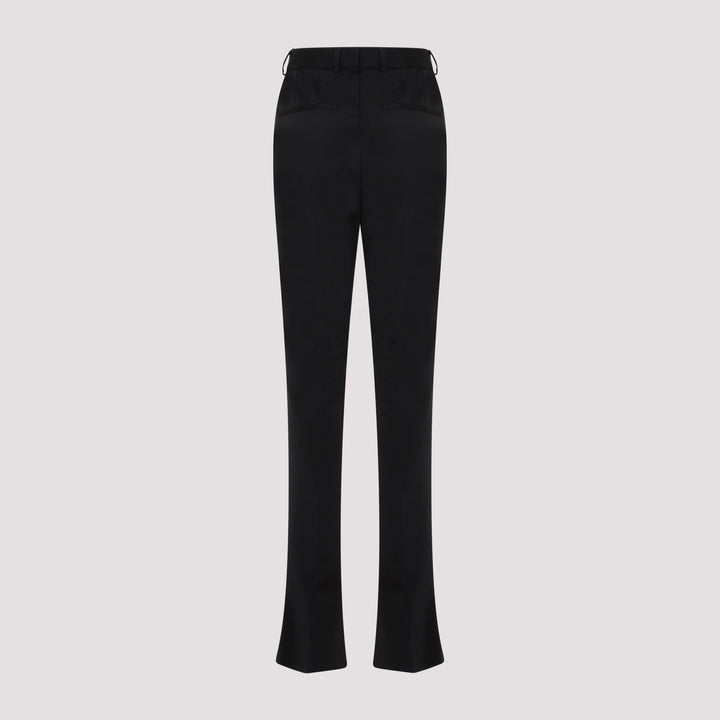 Black Acetate Stretch Pants-3