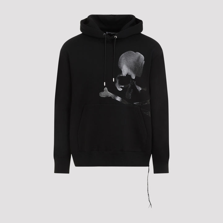 Black Cotton Loopwheel Hoodie-0