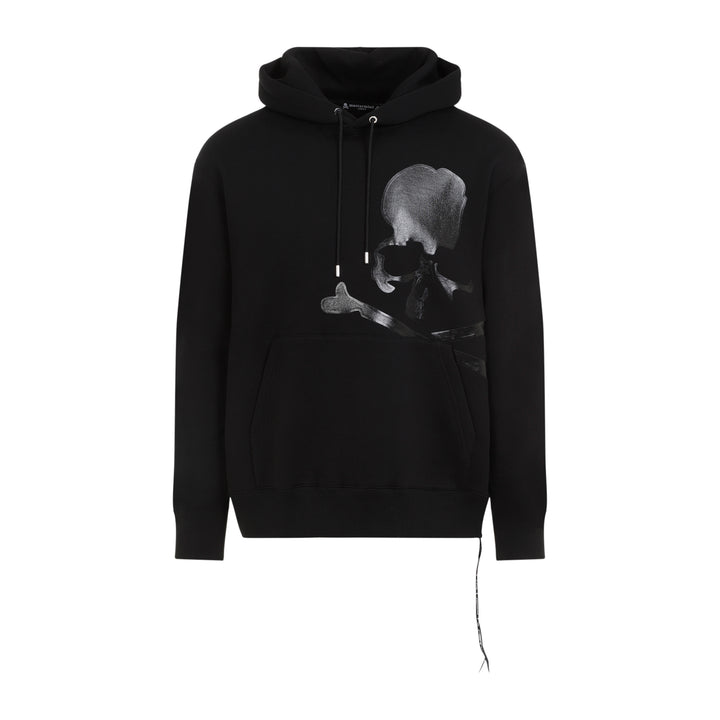 Black Cotton Loopwheel Hoodie-1