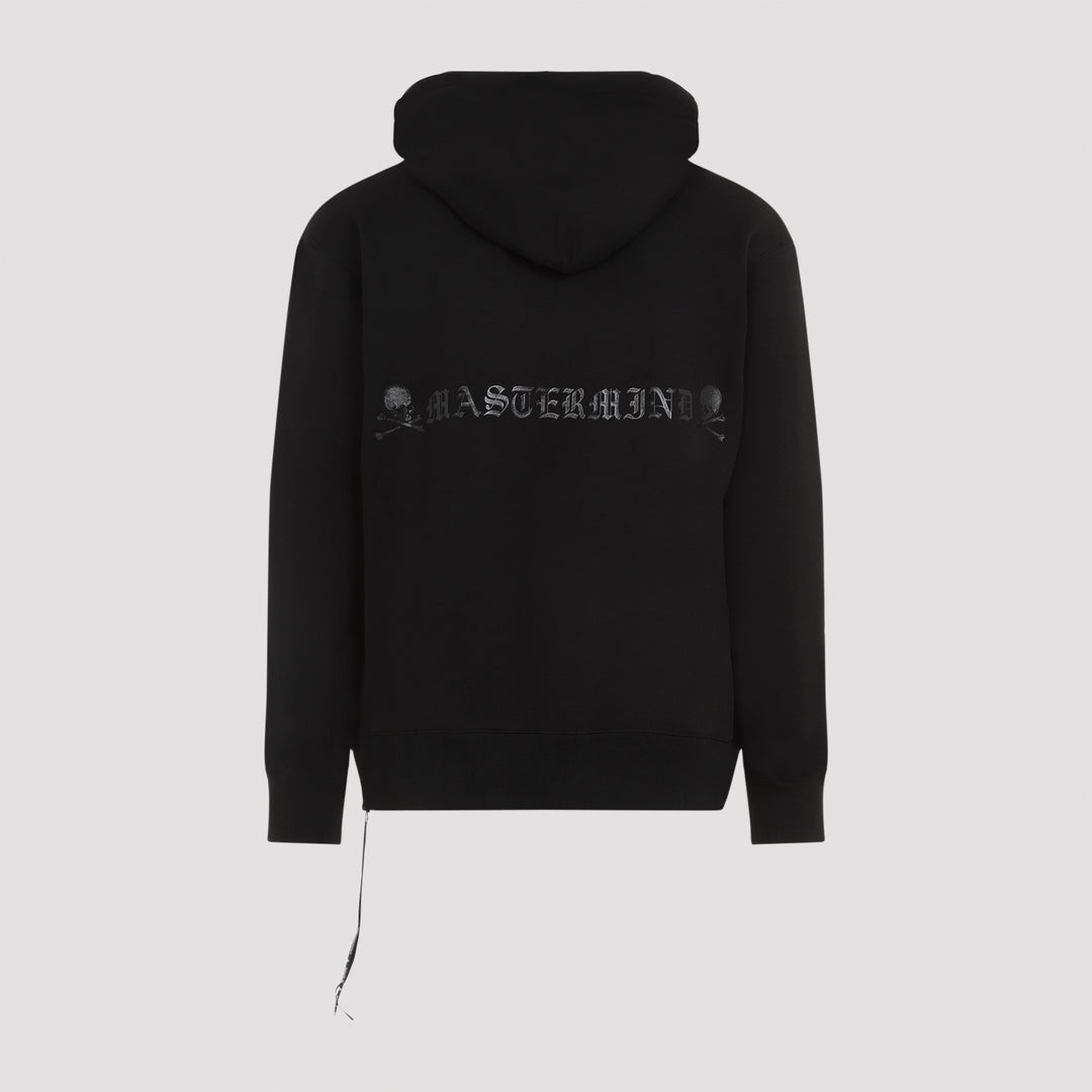 Black Cotton Loopwheel Hoodie-3