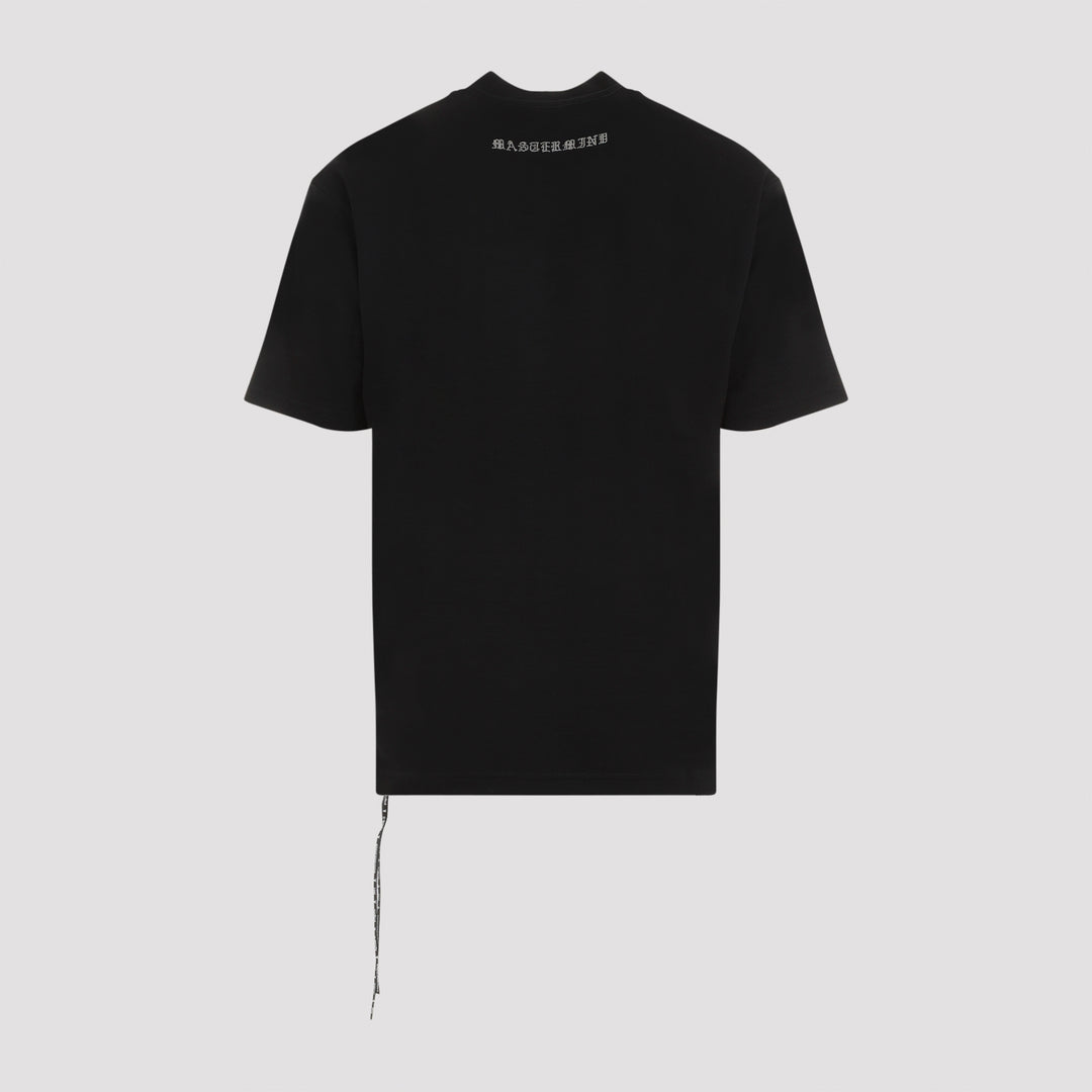 Black Wool Swarovski® Crystals Tee-3