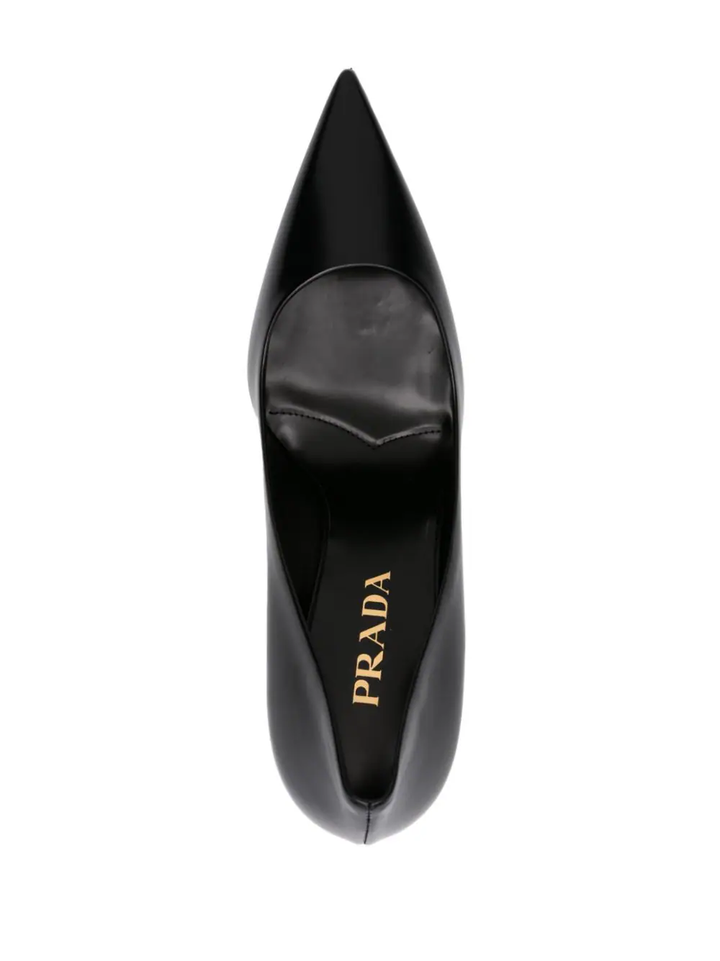 100mm leather pointed pumps-5
