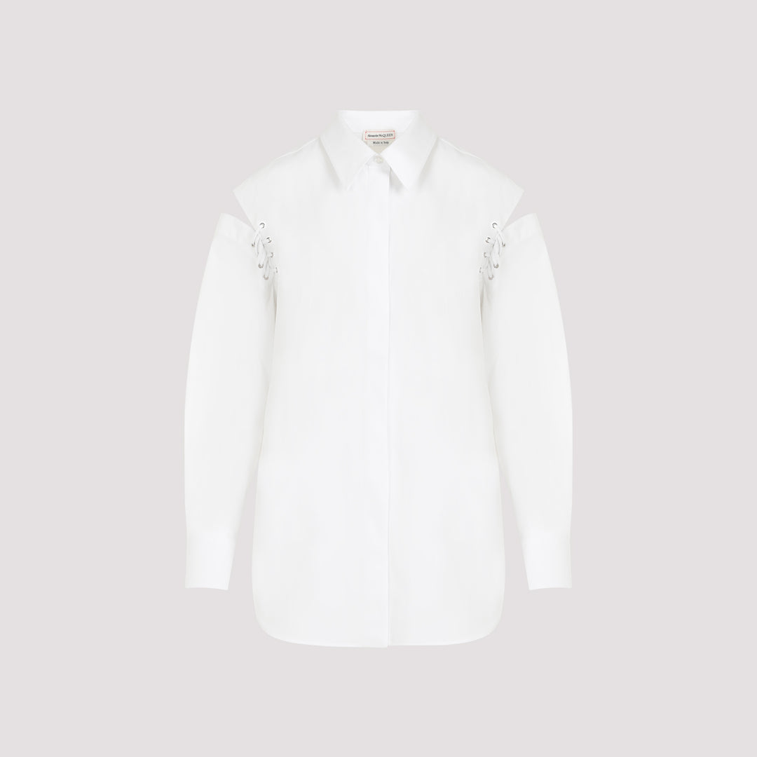 Optical White Cotton Shirt-0