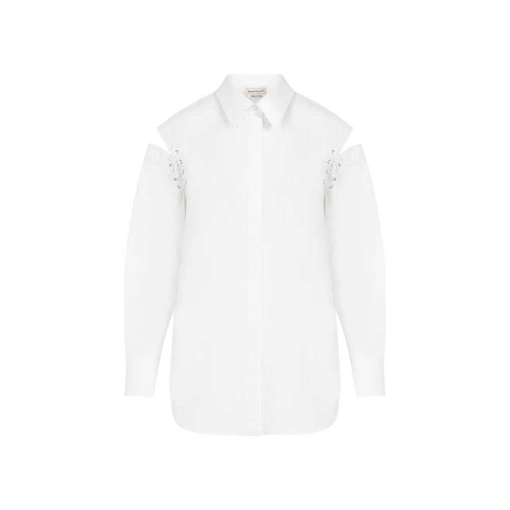 Optical White Cotton Shirt-1