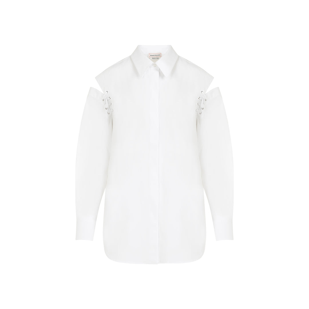 Optical White Cotton Shirt-1