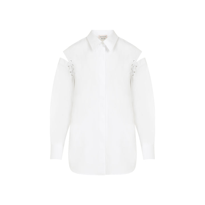 Optical White Cotton Shirt-1