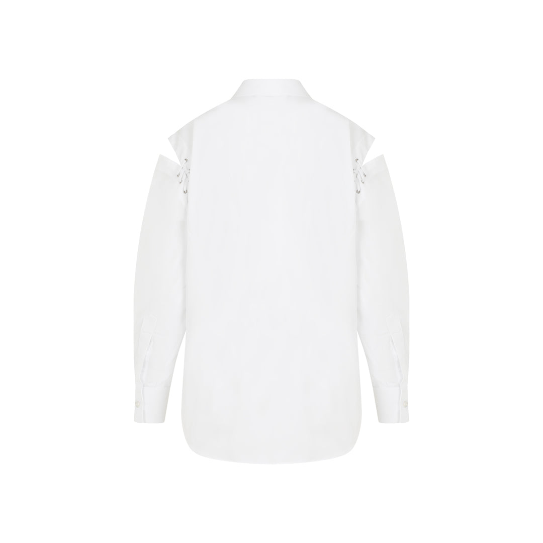 Optical White Cotton Shirt-3