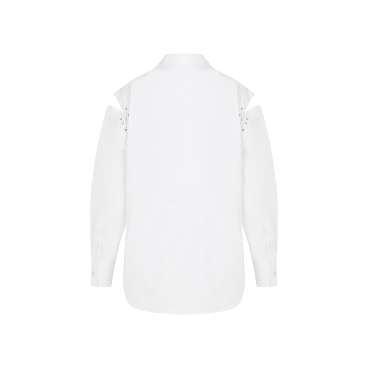 Optical White Cotton Shirt-3