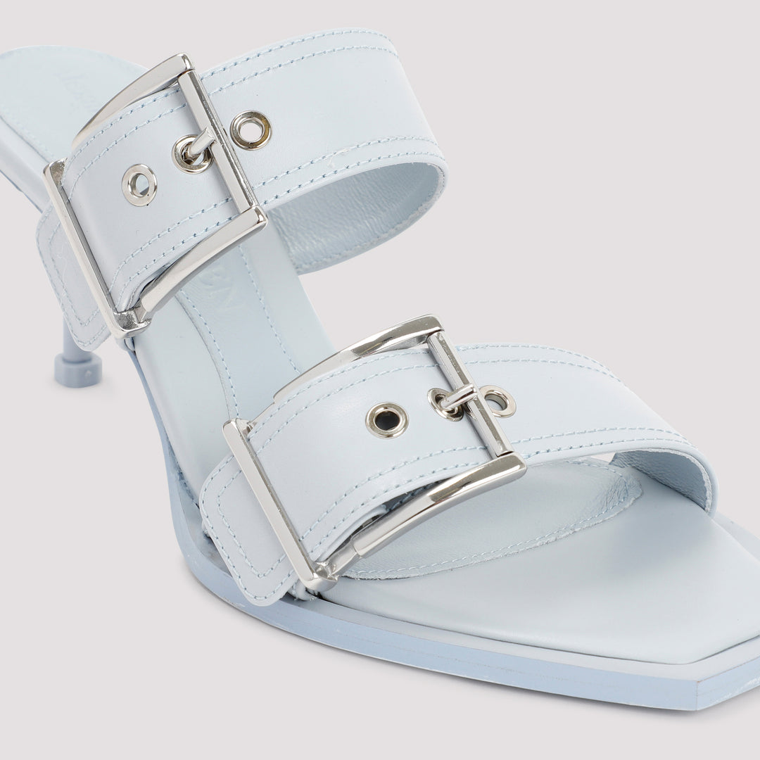 Spring Blue Leather Sandals-5