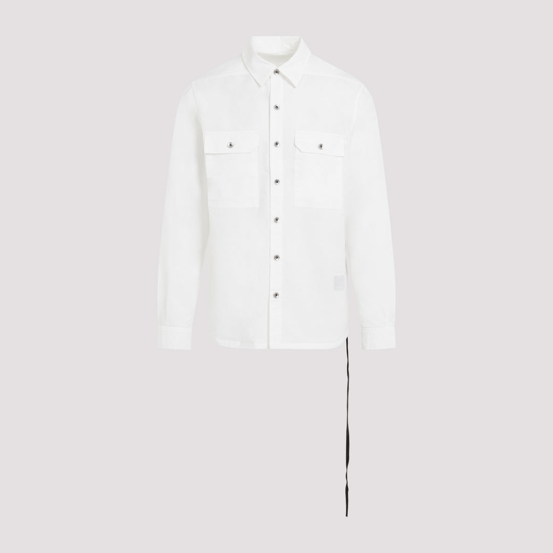 White Cotton Outershirt-0