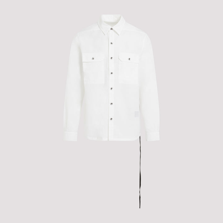 White Cotton Outershirt-0