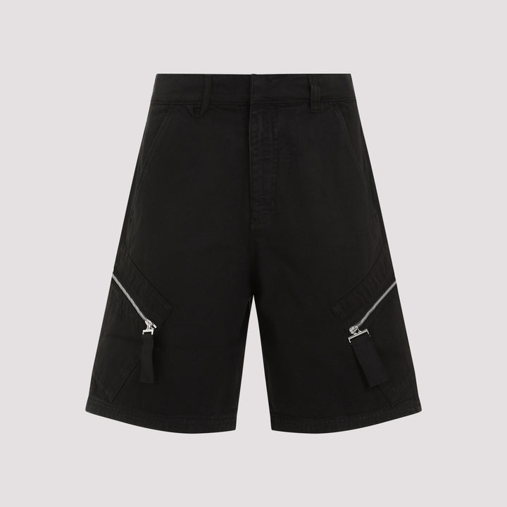 Black Cotton Le Shorts Marrone-0