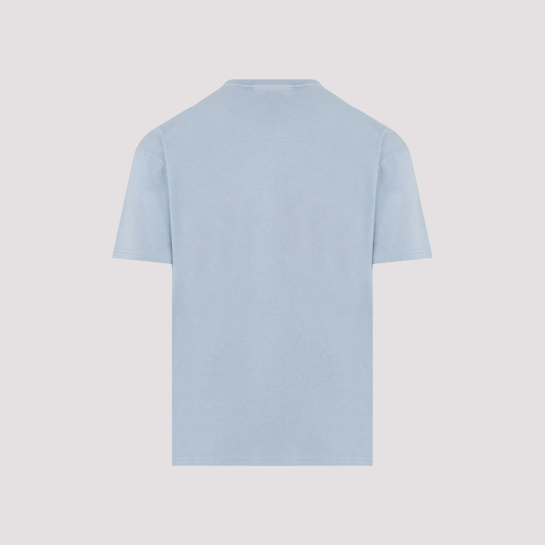 Misty Sky Blue Cotton Duster Script T-Shirt-3