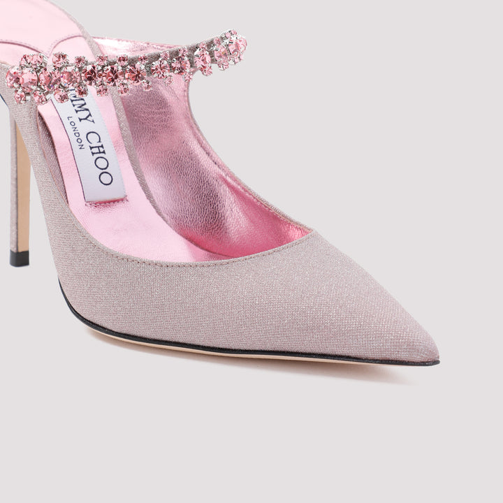 Pink Bing 100 Textile Mules-5