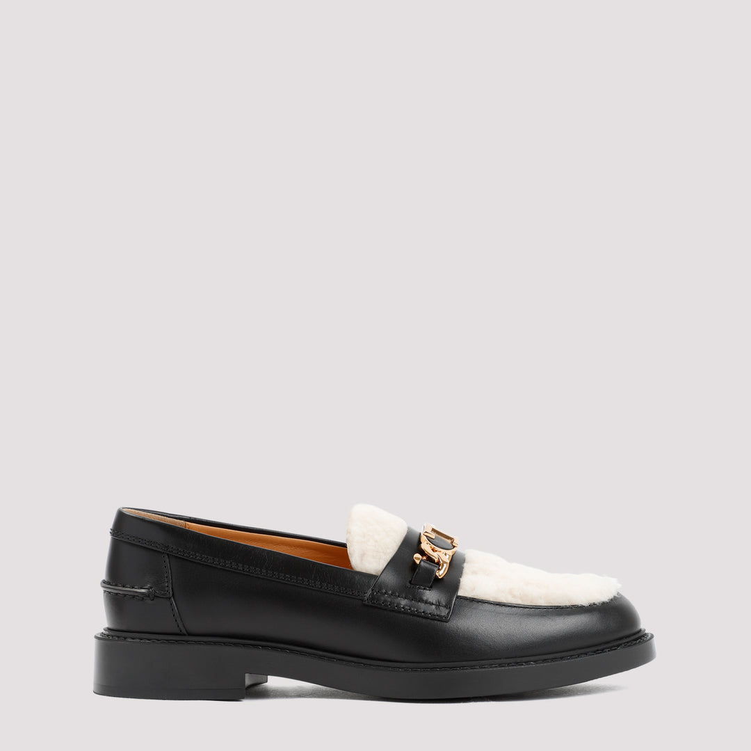 Black Montone Leather Loafer-0