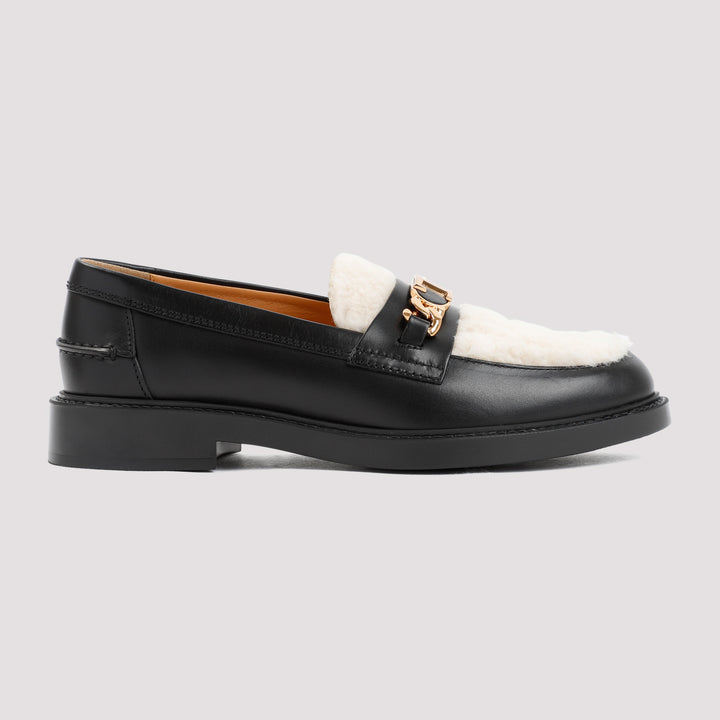 Black Montone Leather Loafer-2