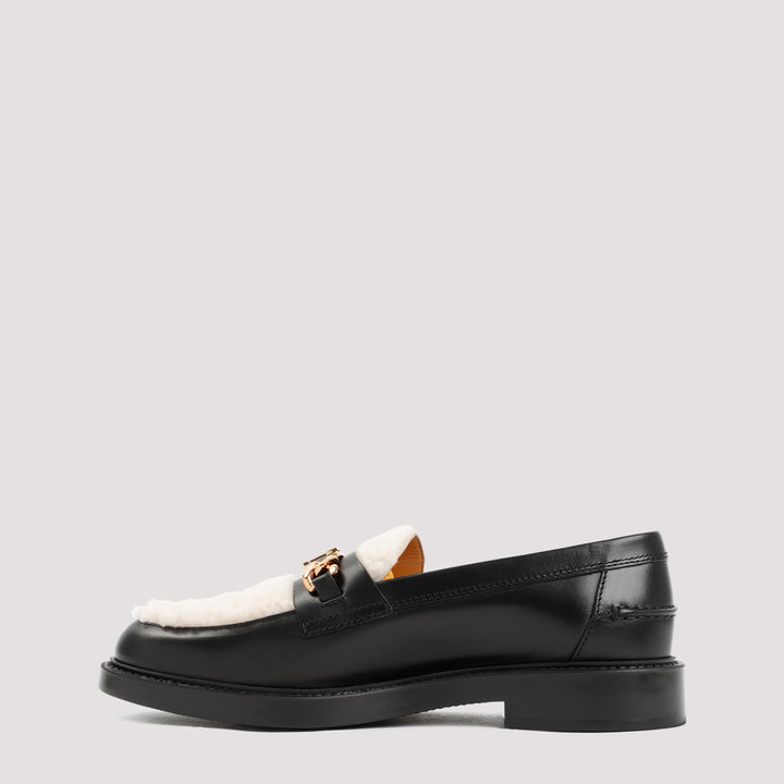 Black Montone Leather Loafer-3