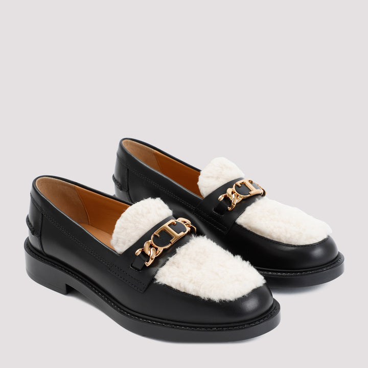 Black Montone Leather Loafer-4