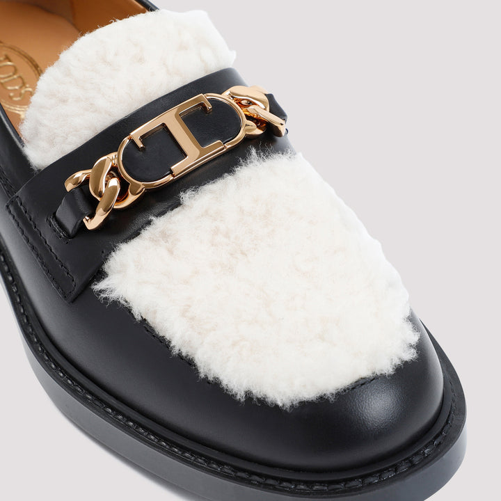 Black Montone Leather Loafer-5