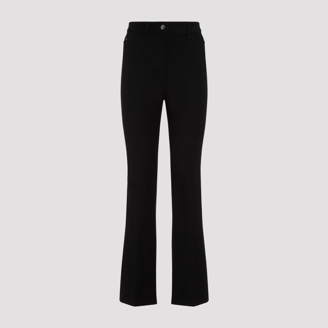 Black Cotton Tabarin Pants-0