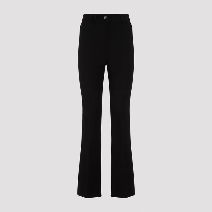 Black Cotton Tabarin Pants-0