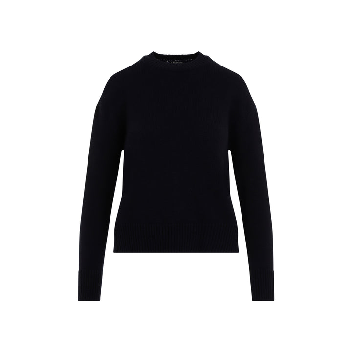 Classic Dark Blue Wool Irlanda Crewneck Pullover-1