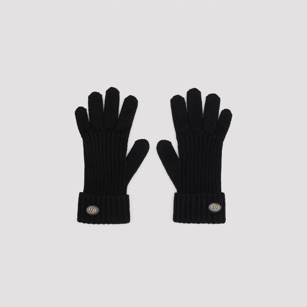 Black Wool Viglos Gloves-0