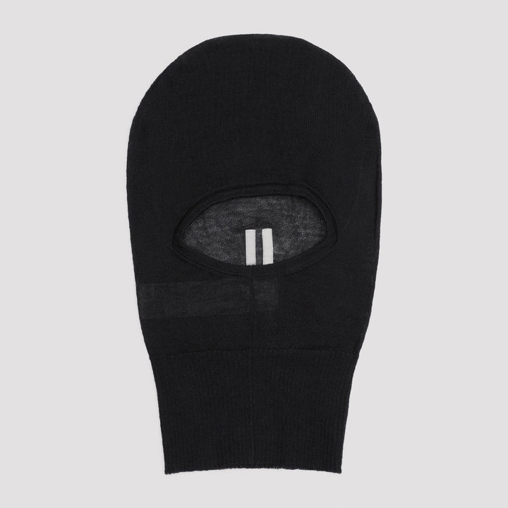 Black Wool Skull Balaclava Hat-0