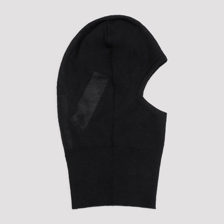 Black Wool Skull Balaclava Hat-3