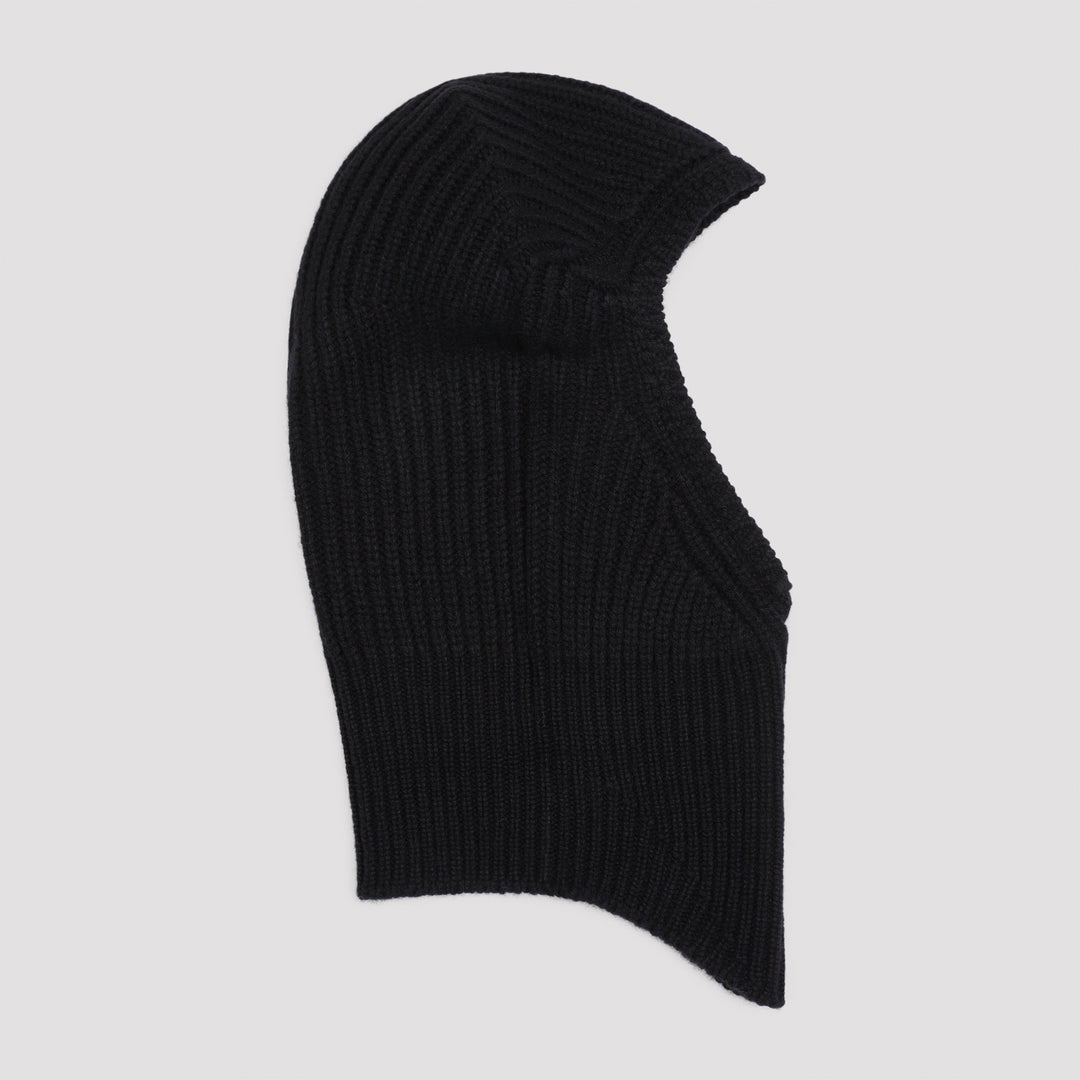 Black Wool Skull Balaclava Hat-3