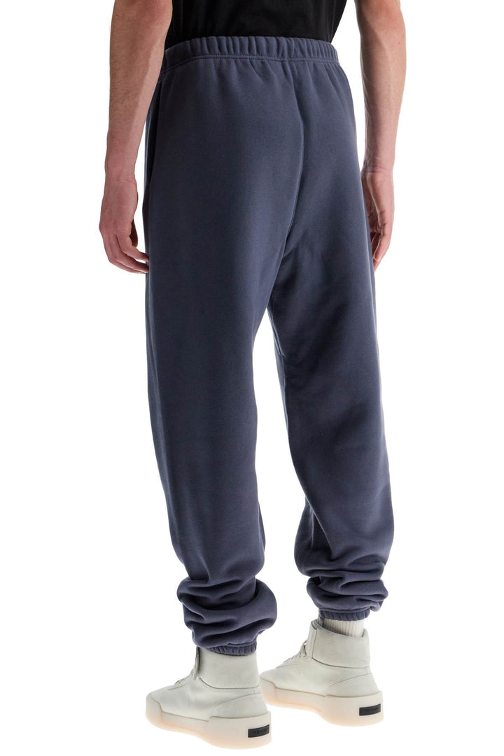 high-waisted navy blue cotton sweatpants-2