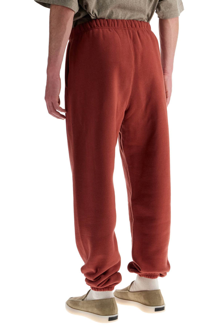 loose fit sweatpants in crimson red cotton-2