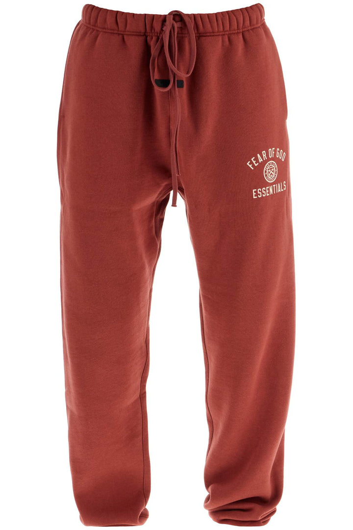 loose fit sweatpants in crimson red cotton-0