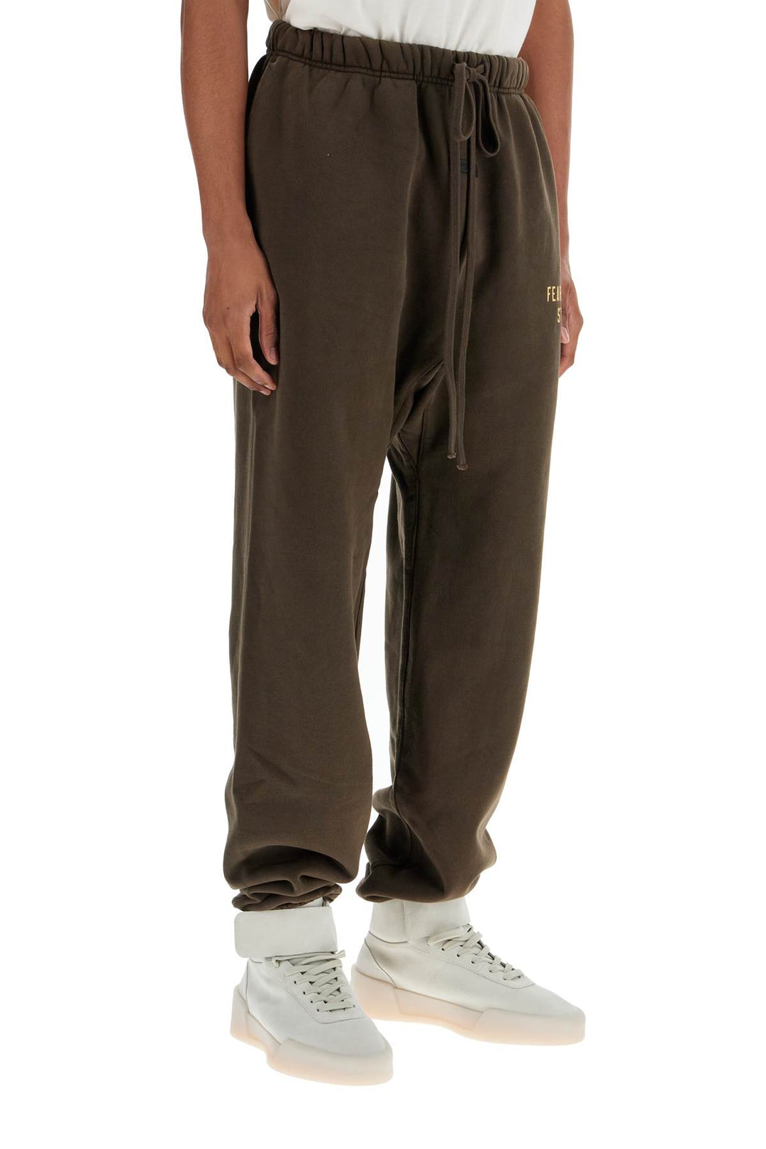 joggers in felpa con coulisse-1