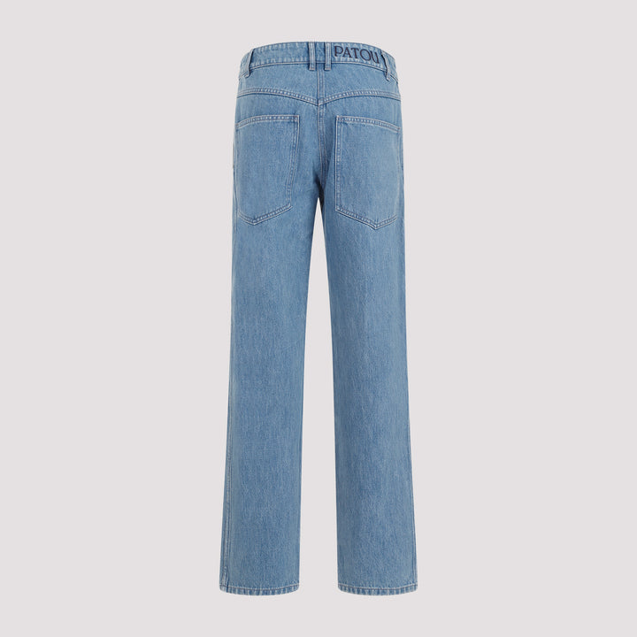 Ice Blue Cargo Cotton Trousers-3