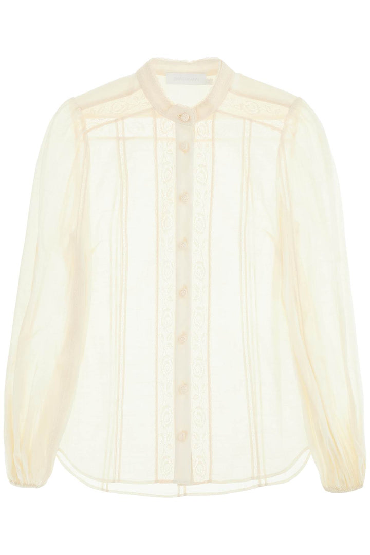 halliday lace-trimmed shirt-0