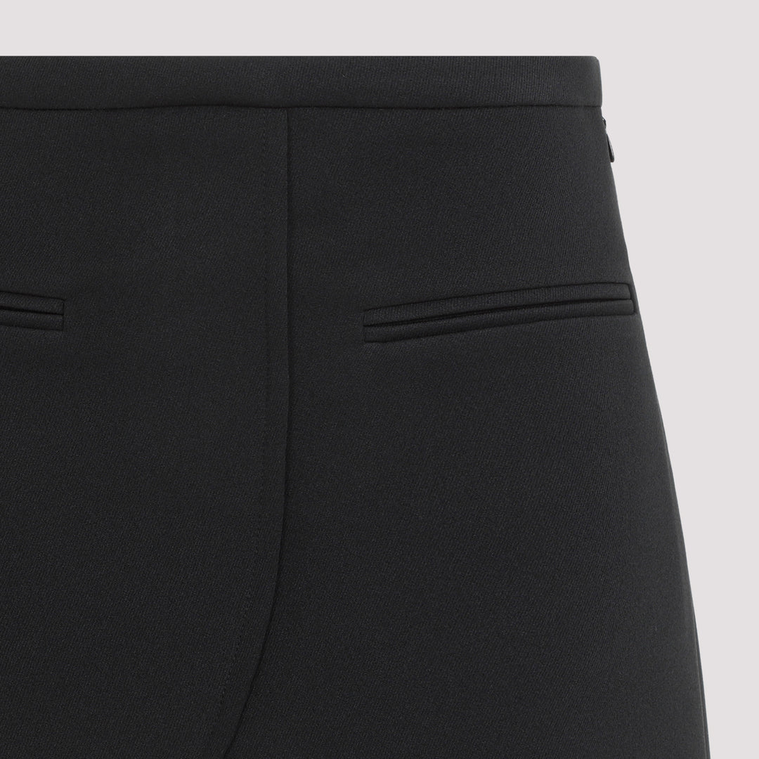 Black Ellipse Twill Mini Skirt-5