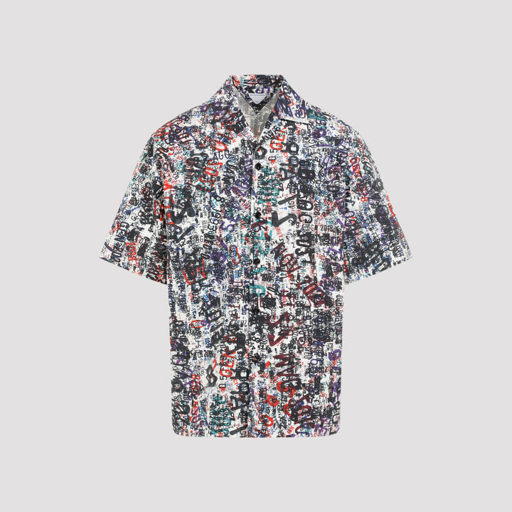 Chalk White Multicolor Degrade Print Shirt-0